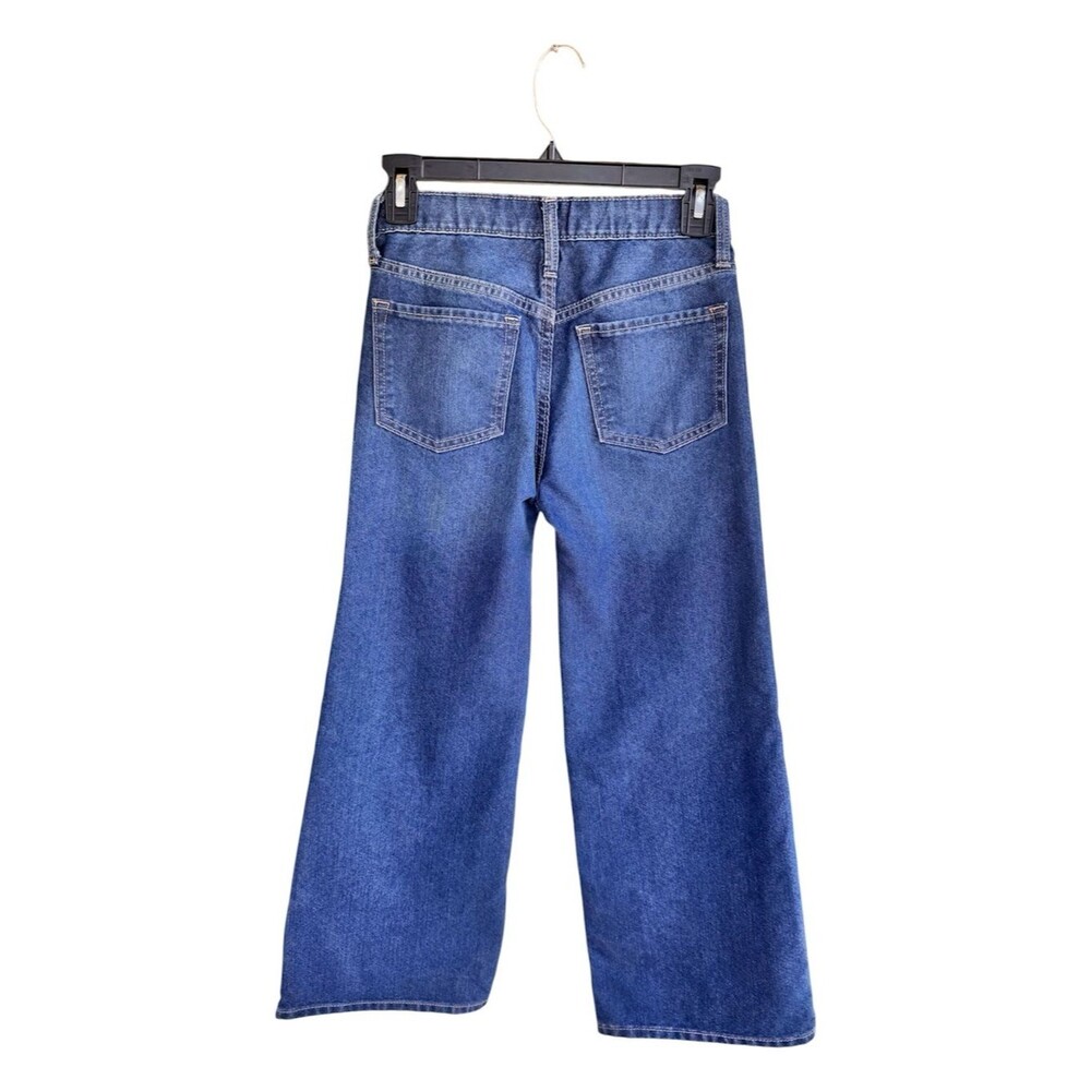 Old Navy Girls High Rise Baggy Wide Leg Jeans Blue Denim Size 10 - Picture 3 of 4